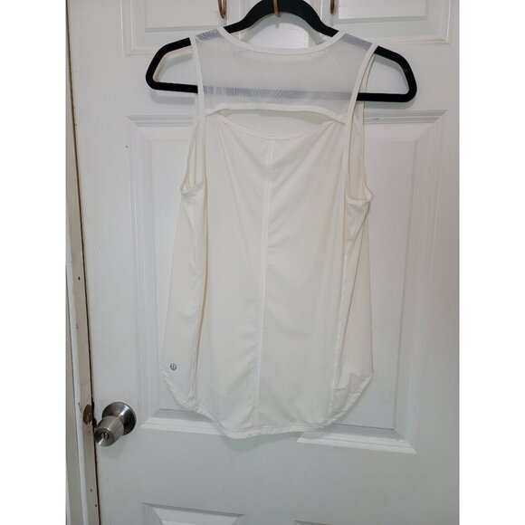 Lululemon Tank Top Mesh Back Ivory Size s - Picture 4 of 8